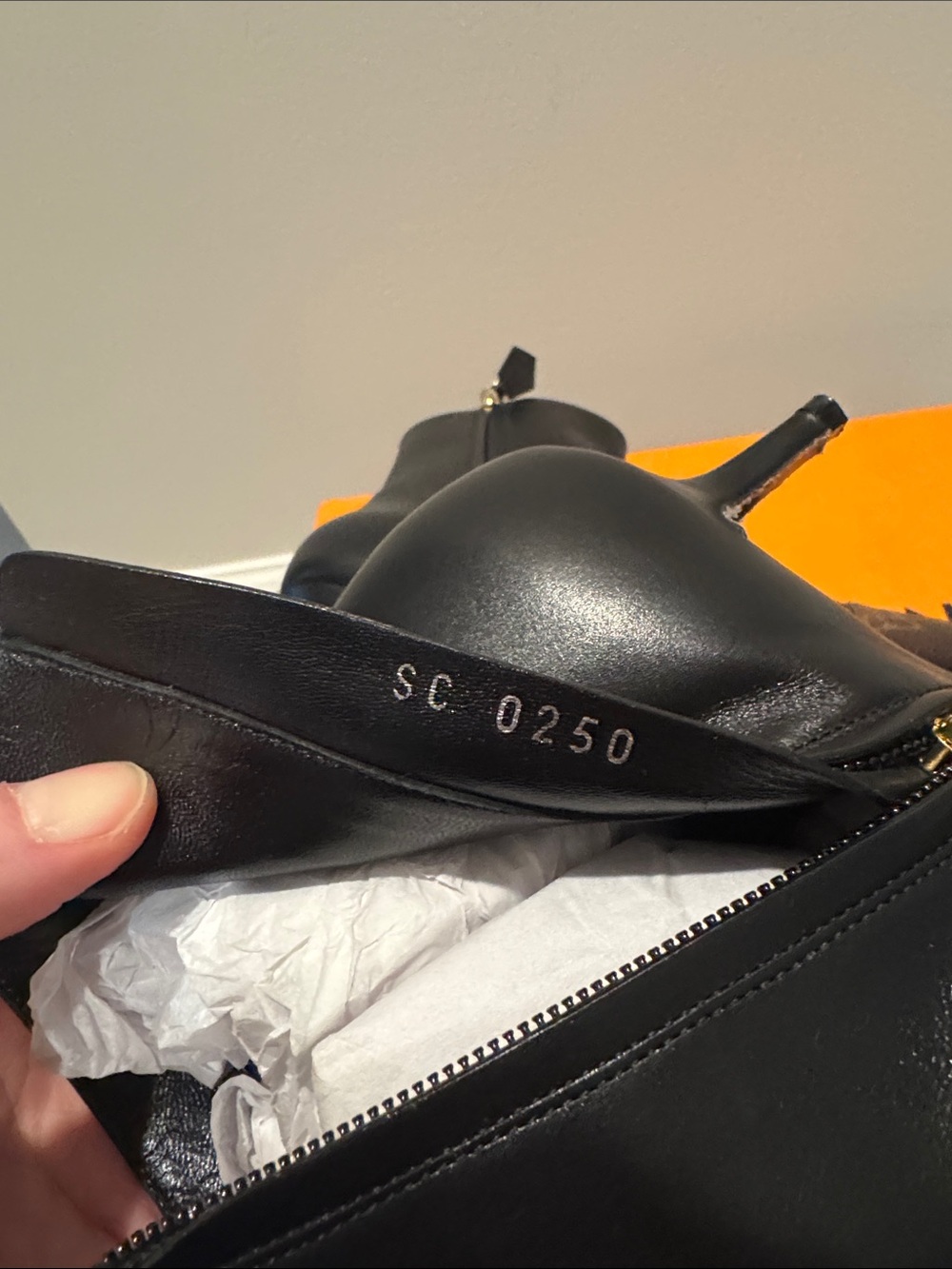 Louis Vuitton Black Leather & Monogram Pointed-Toe Ankle Boots - Picture 6 of 8